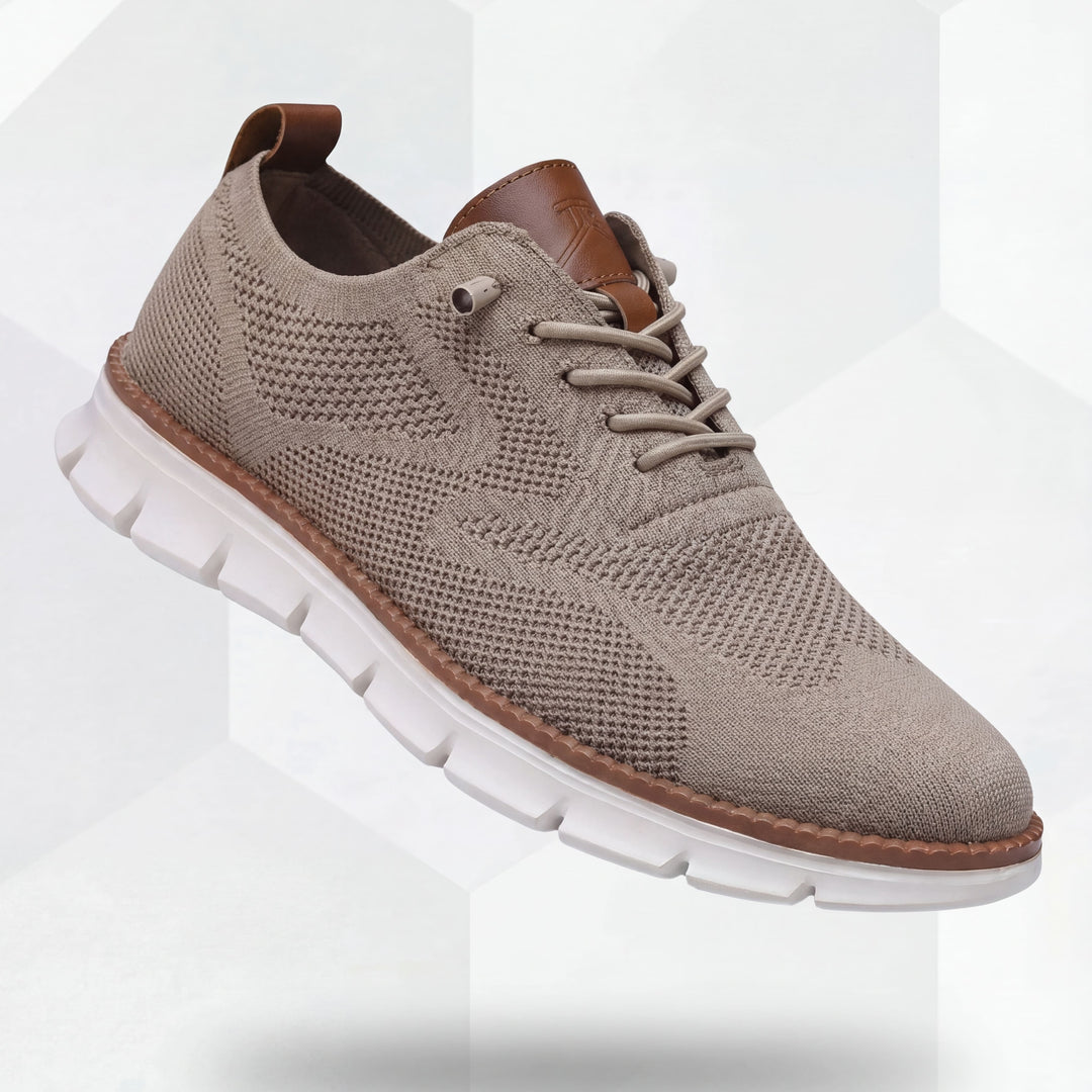 Ultra-Comfort Breathable Shoes: Khaki-White
