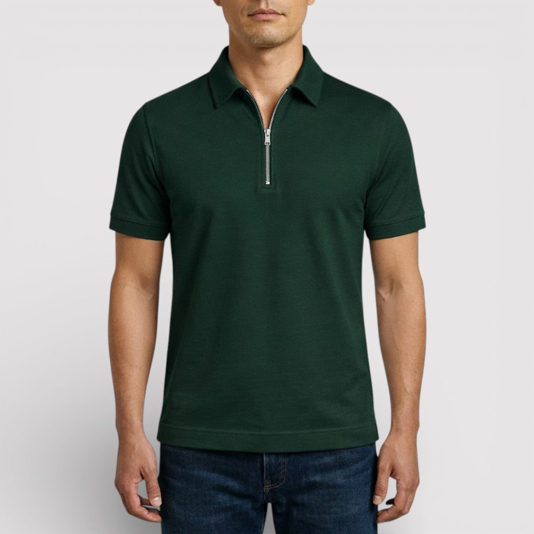 ELDON Lightweight Zip Polo Shirt