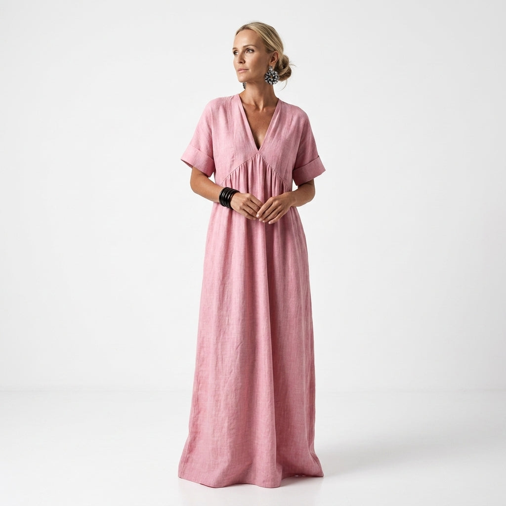 Azurine™ — Vibrant Flowing Mediterranean Maxi Dress