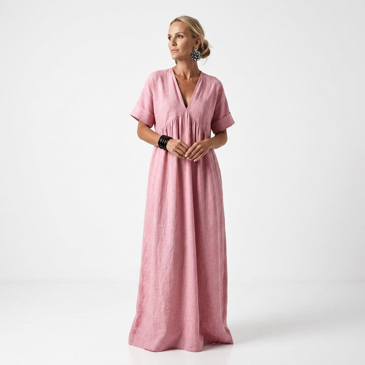 Azurine™ — Vibrant Flowing Mediterranean Maxi Dress