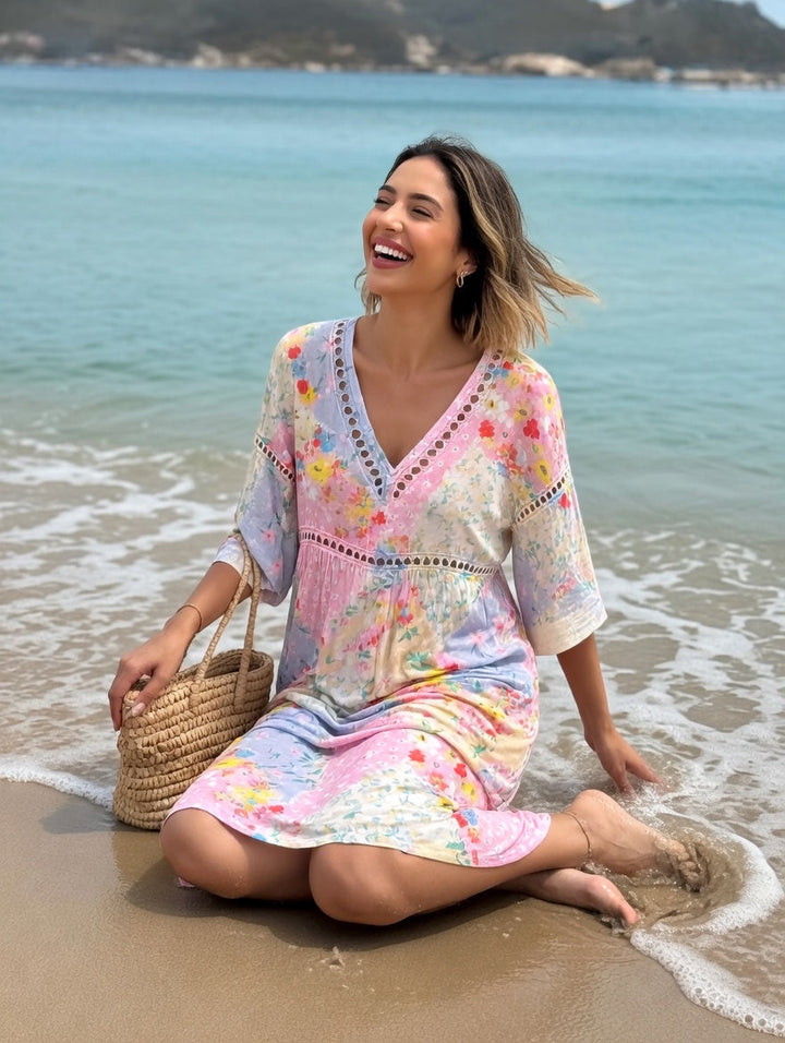 Lysiane™ — Flowing Floral Dress with Summer Charm