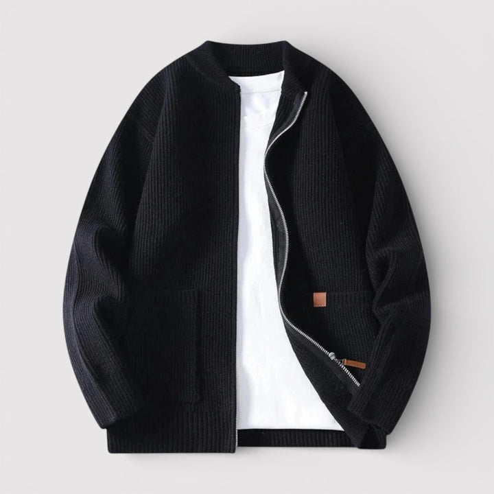 OSCAR Lightweight Ribbed Zip Cardigan