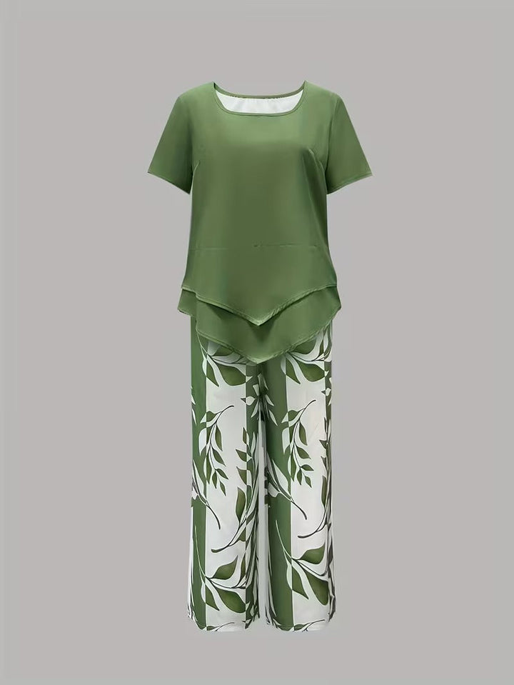 Avy™ | Relaxed Two-Piece Leaf Print Set