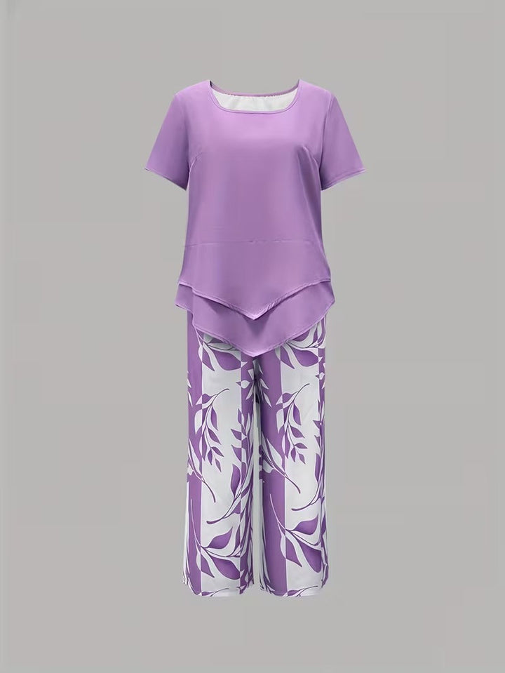Avy™ | Relaxed Two-Piece Leaf Print Set