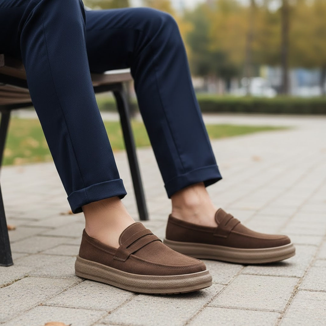 Men’s Casual Suede Slip-On Loafers