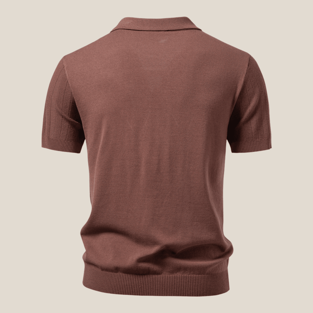 Portofino™ - Elegant Knit Shirt with Button Placket