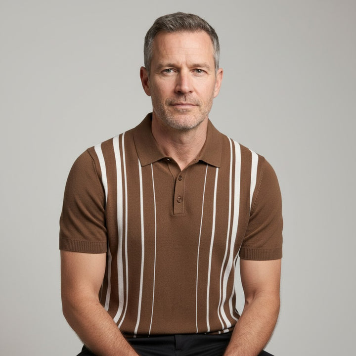 Siena™ - Classic Knit Polo with Stripes