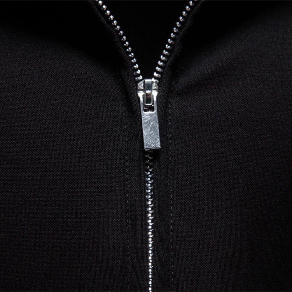 Trento™ - Sporty Zip Polo with Stripe Details