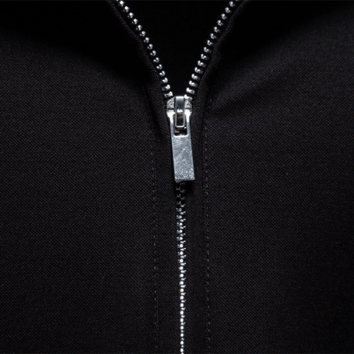 Trento™ - Sporty Zip Polo with Stripe Details