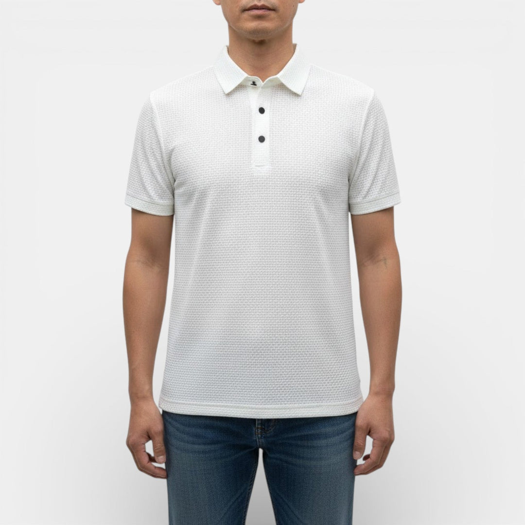 KENT Breathable Waffle-Knit Polo