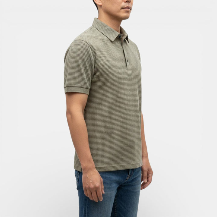 KENT Breathable Waffle-Knit Polo