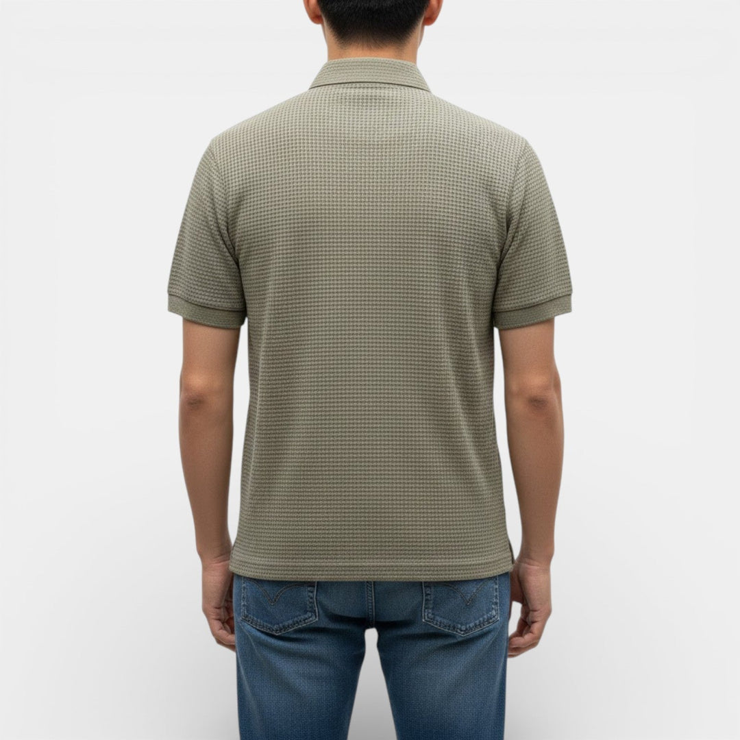 KENT Breathable Waffle-Knit Polo