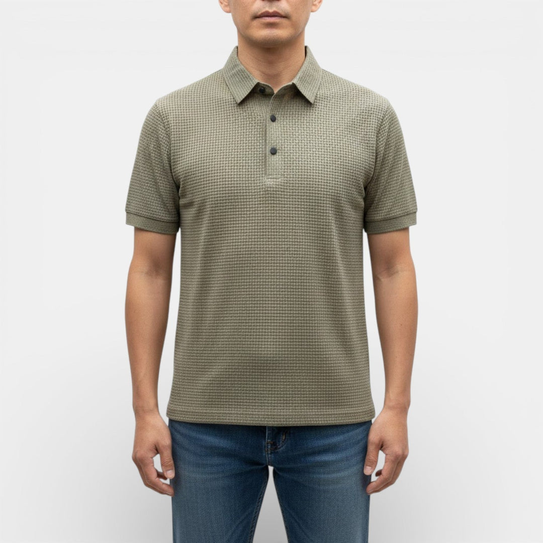 KENT Breathable Waffle-Knit Polo