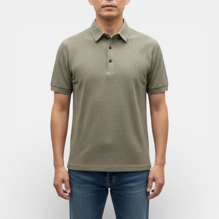 KENT Breathable Waffle-Knit Polo