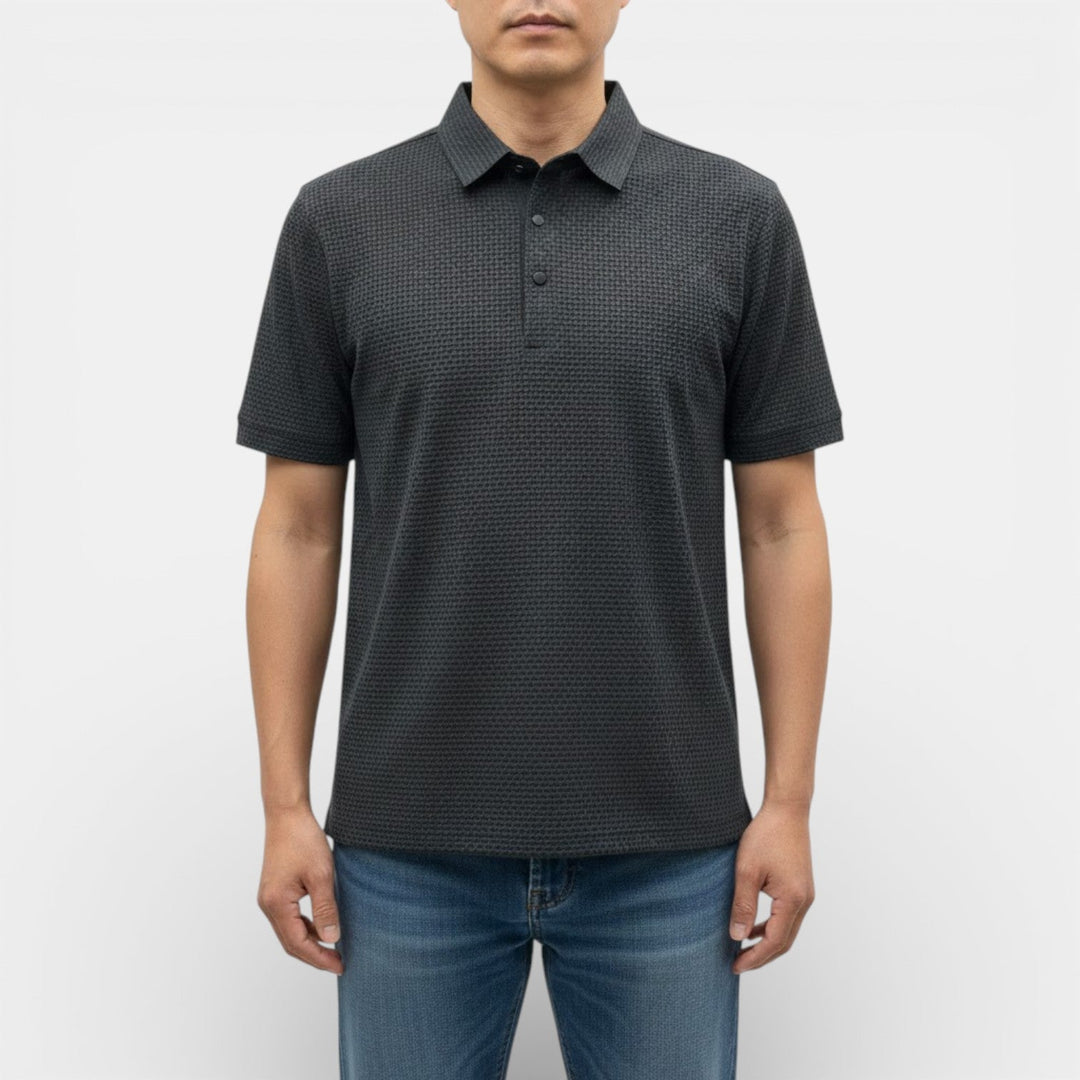 KENT Breathable Waffle-Knit Polo