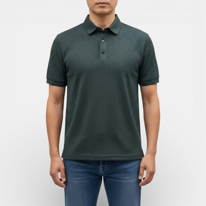 KENT Breathable Waffle-Knit Polo