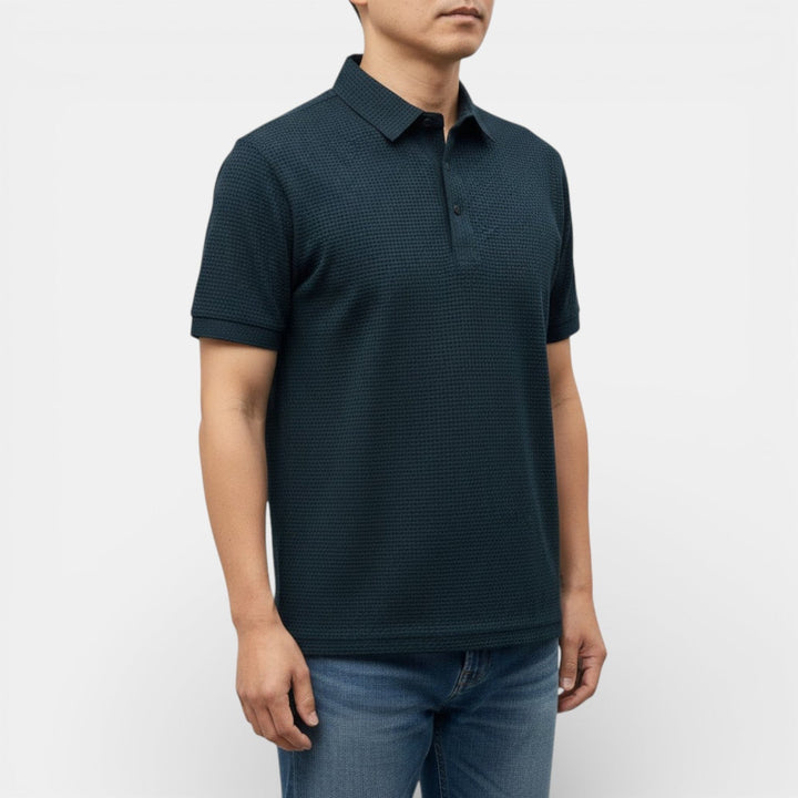KENT Breathable Waffle-Knit Polo