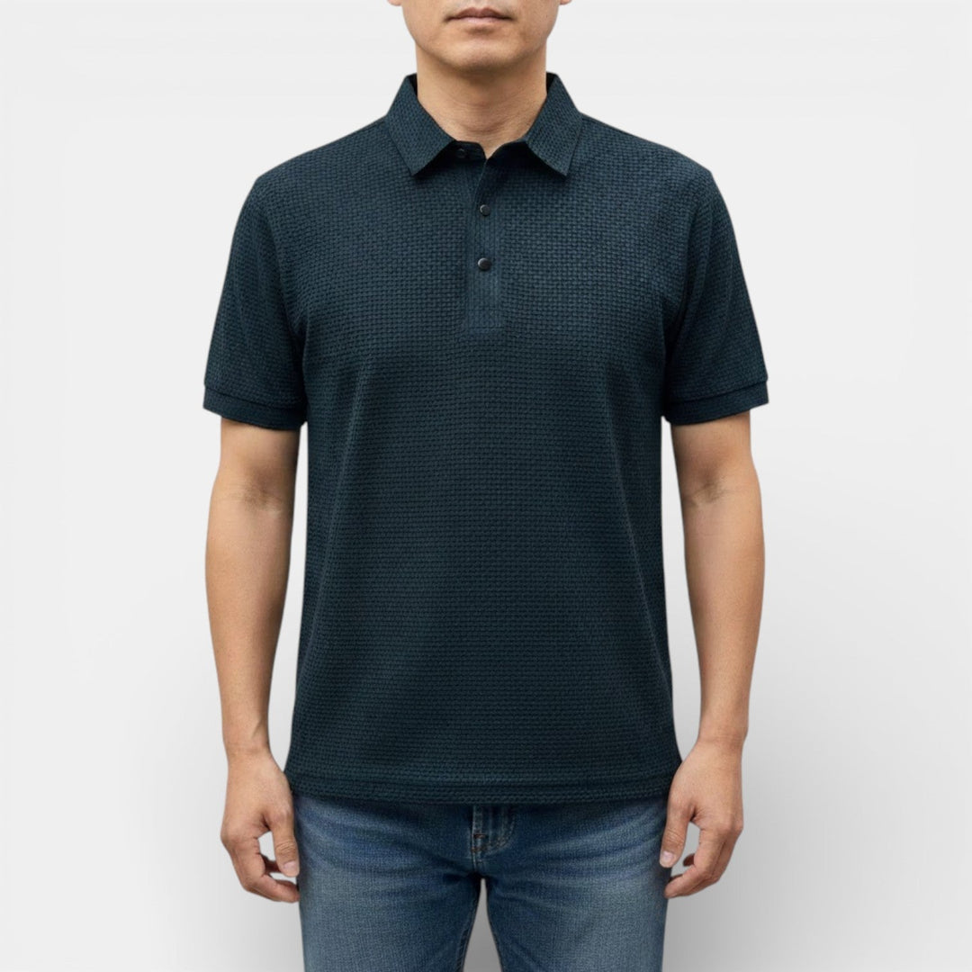 KENT Breathable Waffle-Knit Polo