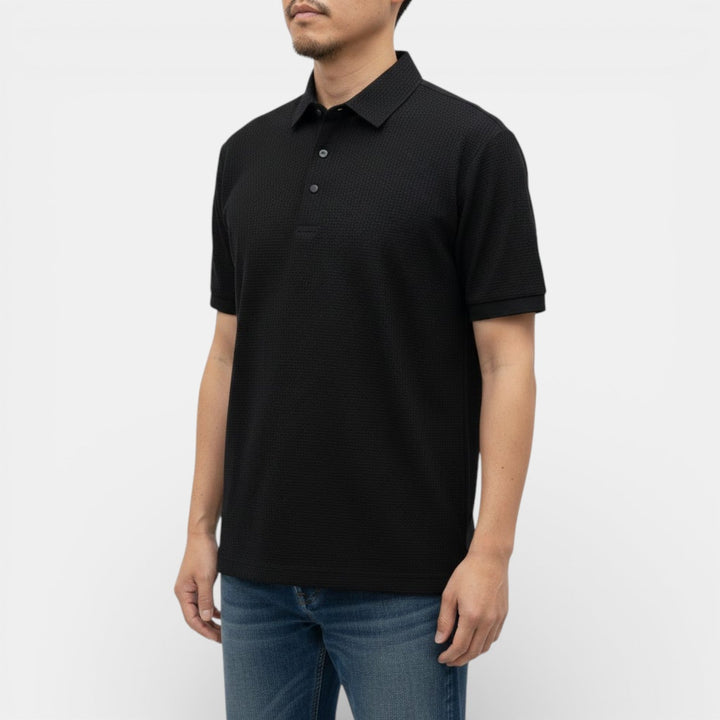 KENT Breathable Waffle-Knit Polo