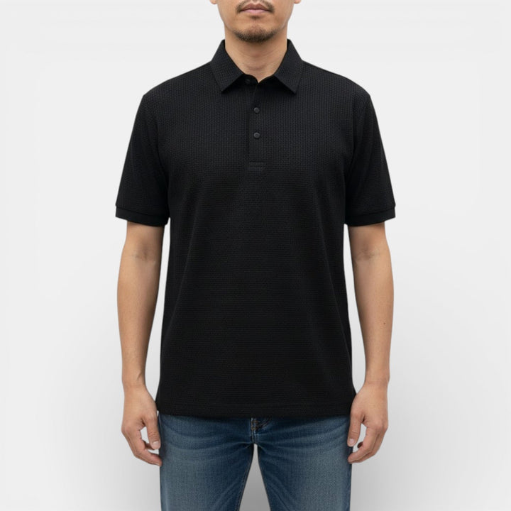 KENT Breathable Waffle-Knit Polo
