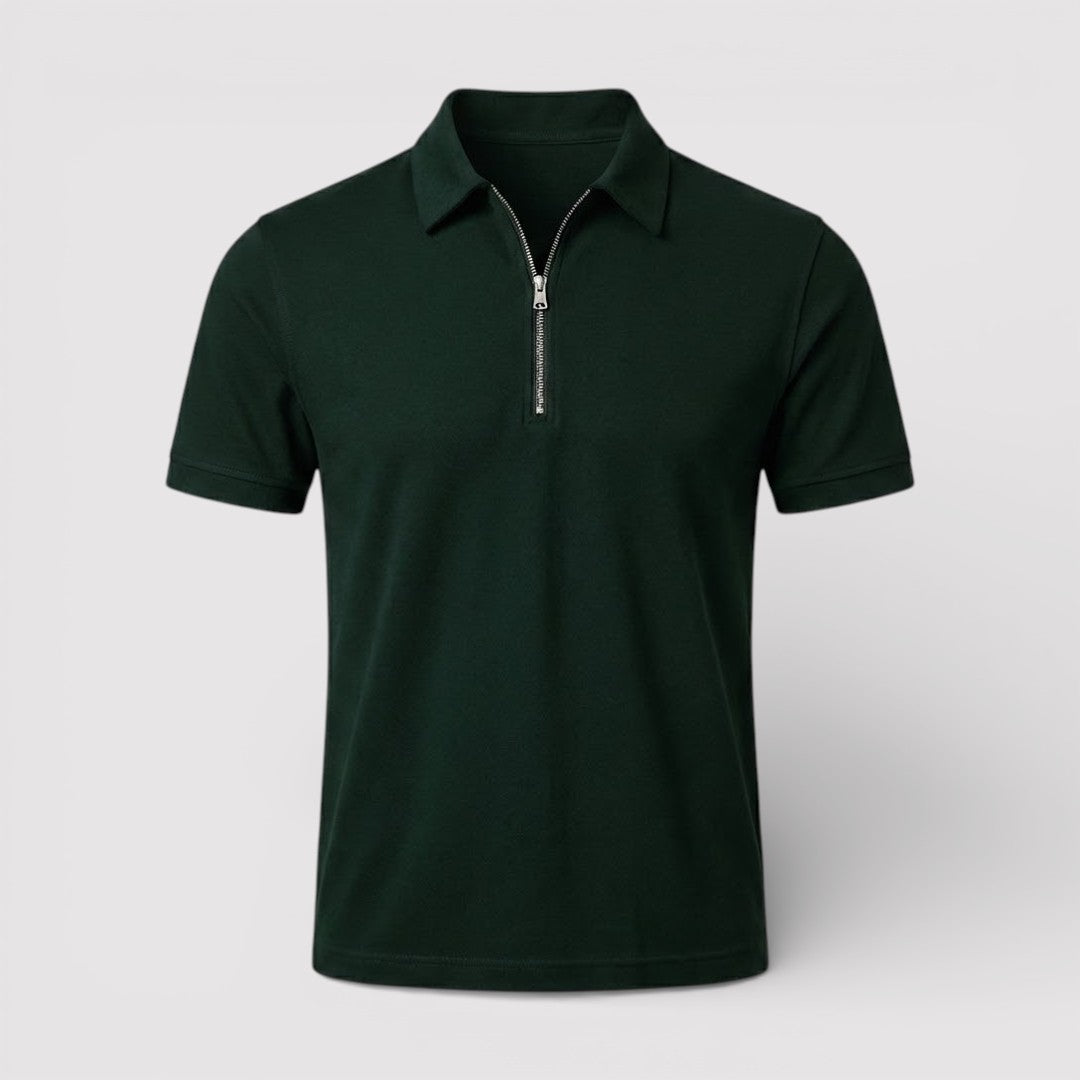 ELDON Lightweight Zip Polo Shirt