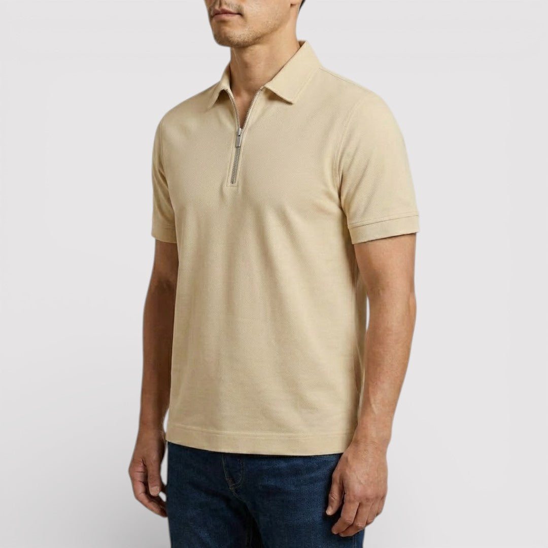 ELDON Lightweight Zip Polo Shirt