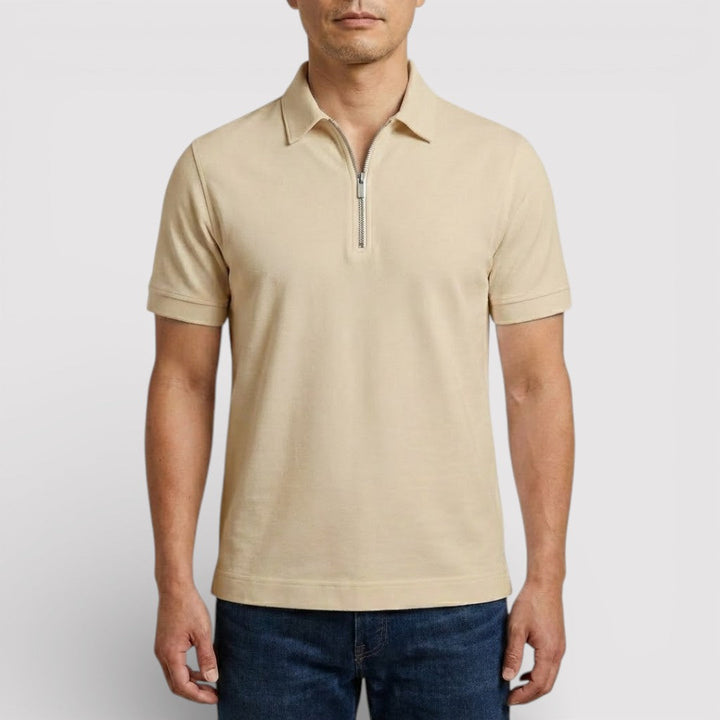 ELDON Lightweight Zip Polo Shirt