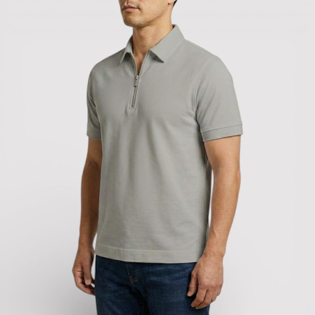 ELDON Lightweight Zip Polo Shirt