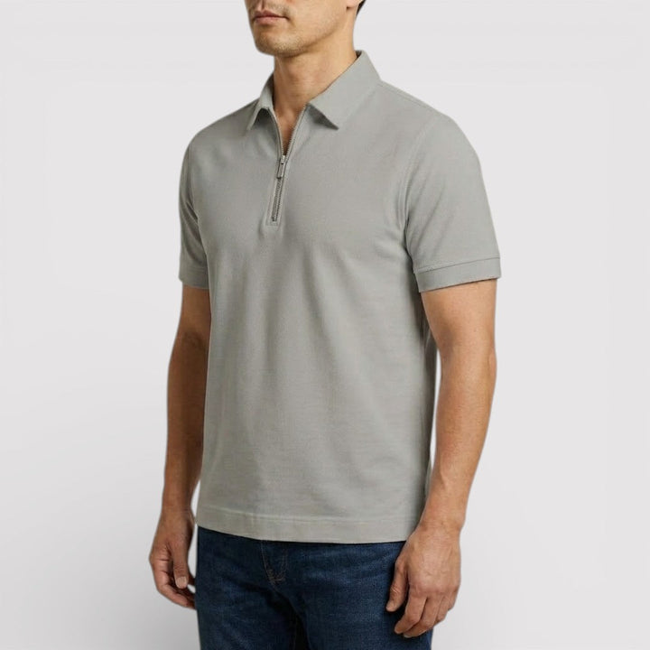 ELDON Lightweight Zip Polo Shirt