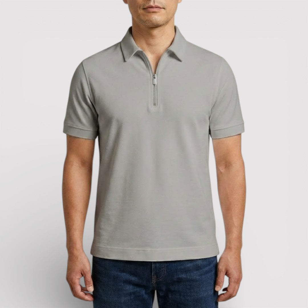 ELDON Lightweight Zip Polo Shirt