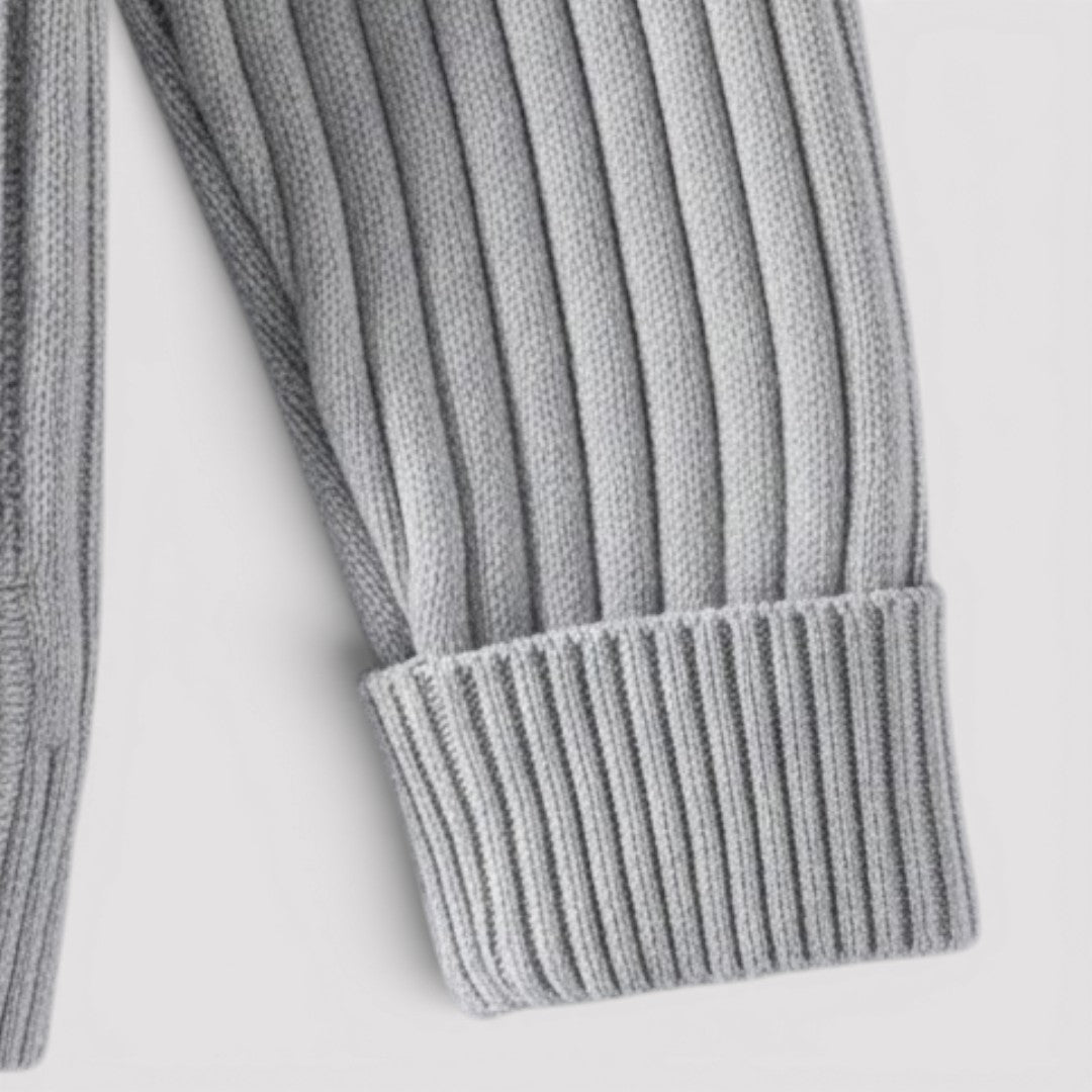 EDGAR Textured Ribbed Zip Cardigan