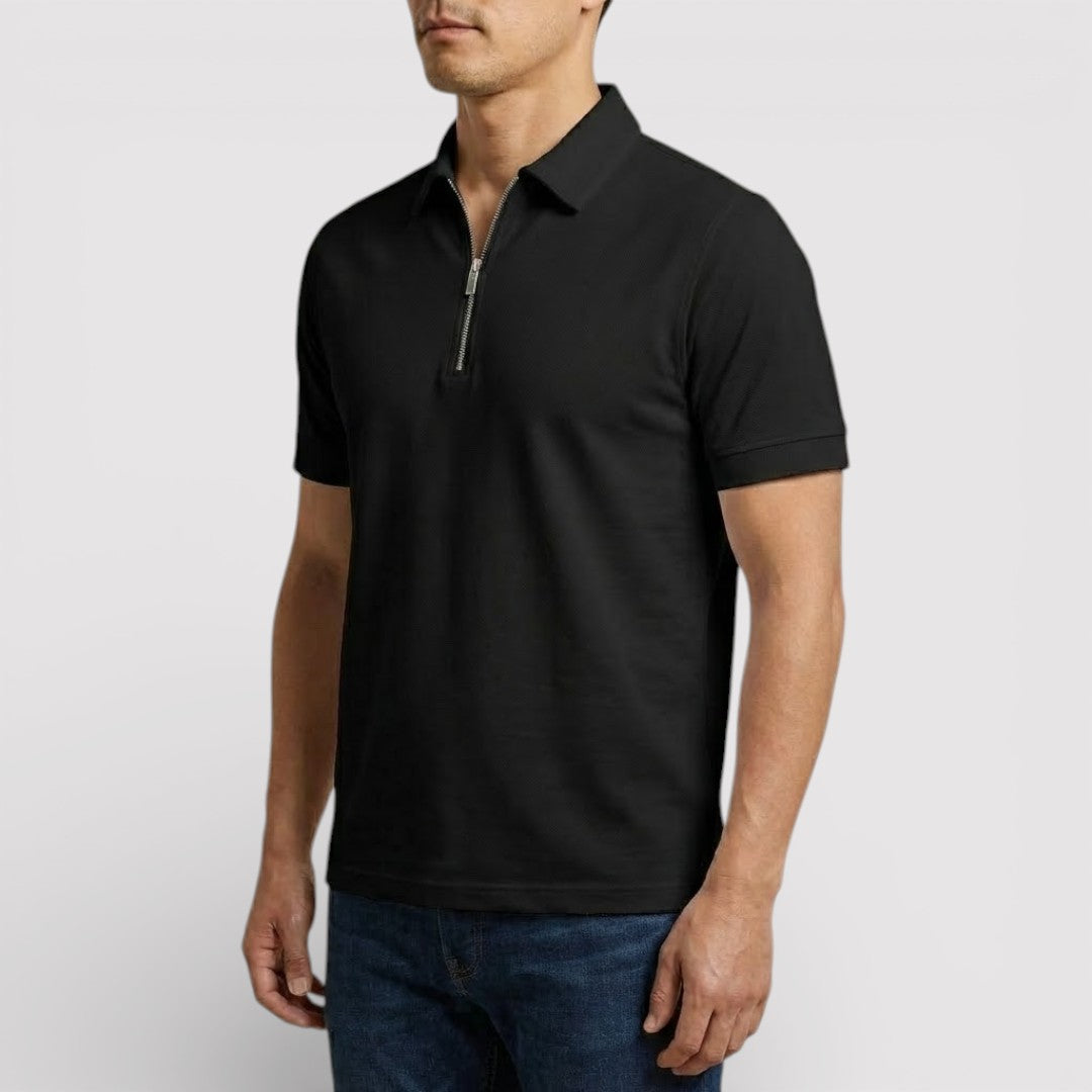 ELDON Lightweight Zip Polo Shirt
