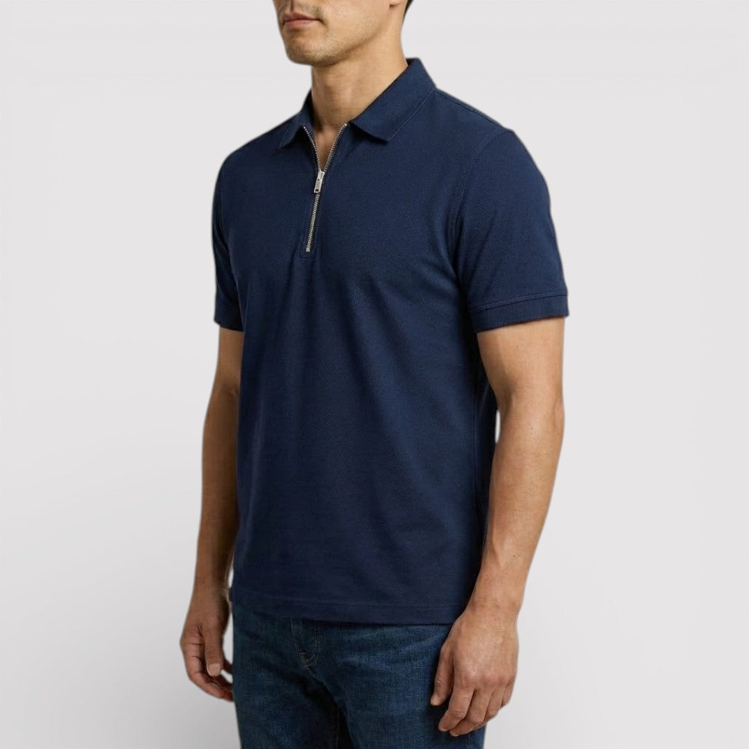 ELDON Lightweight Zip Polo Shirt