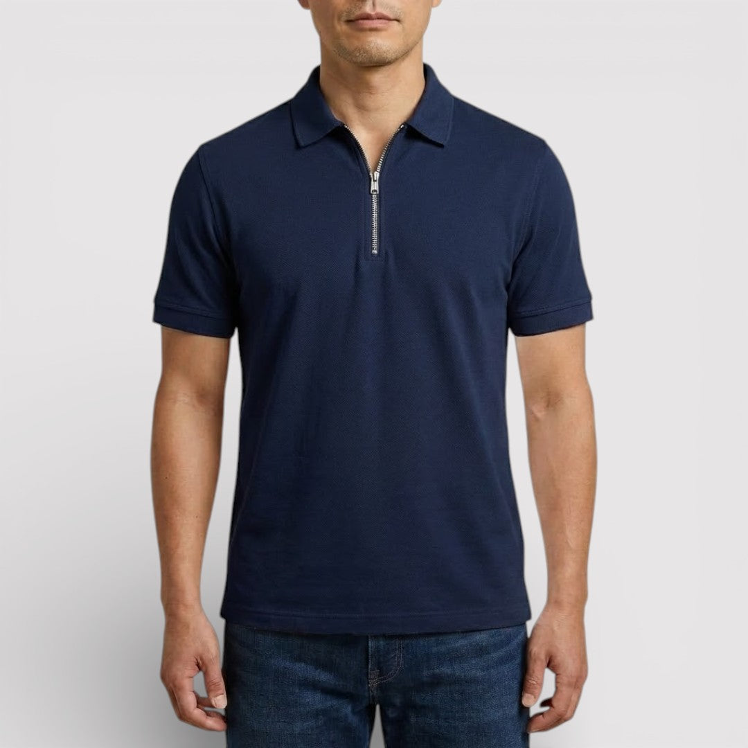 ELDON Lightweight Zip Polo Shirt
