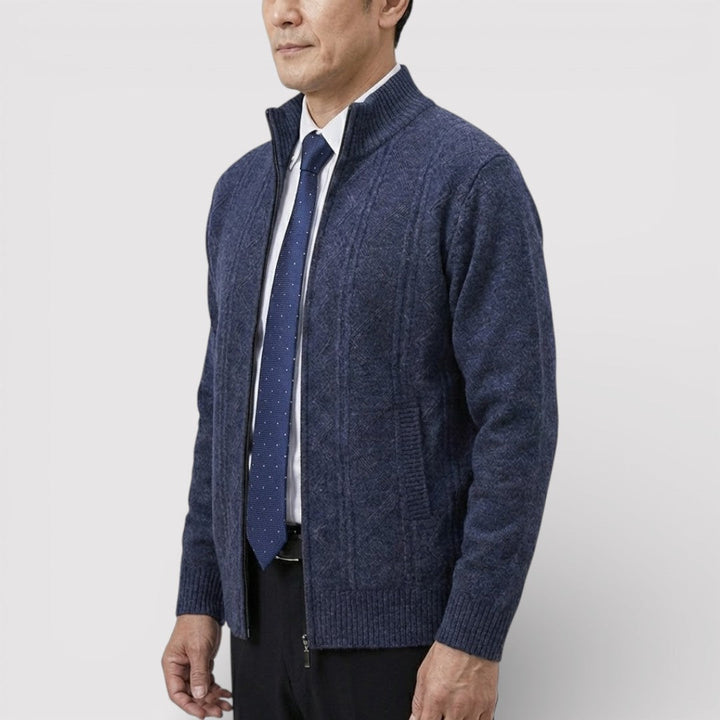 MILO Textured Knit Zip Cardigan