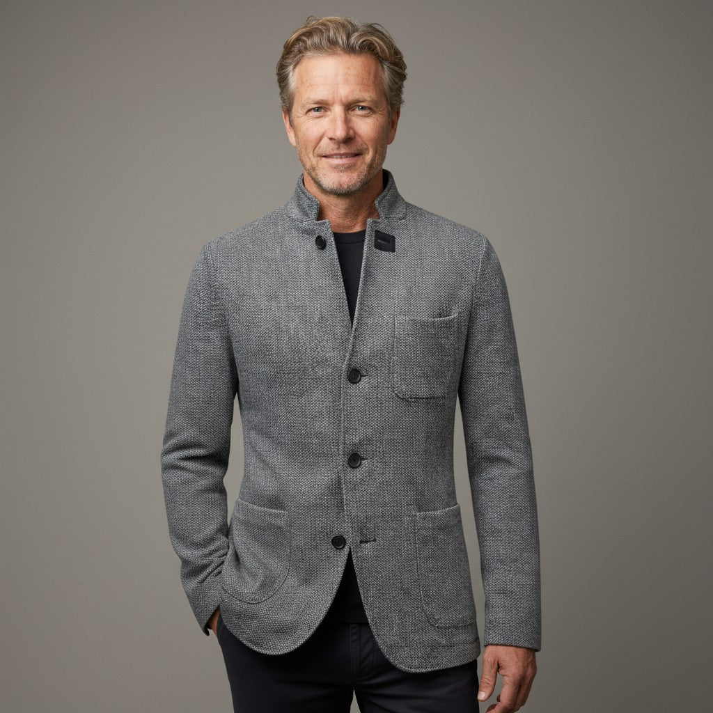 HEIKO Stretch Stand-Collar Blazer