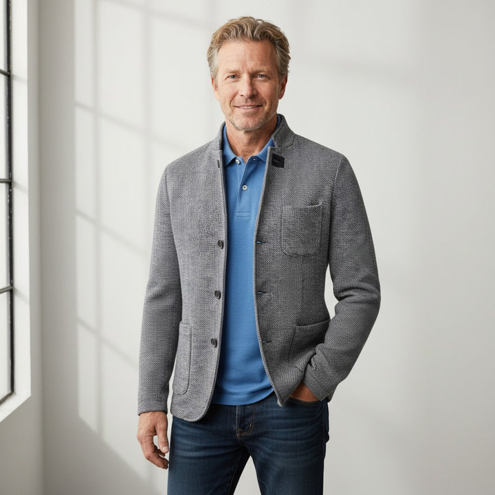 HEIKO Stretch Stand-Collar Blazer