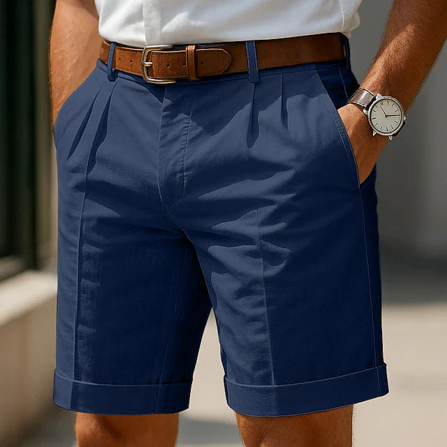 Men's Pleated Tailored Shorts